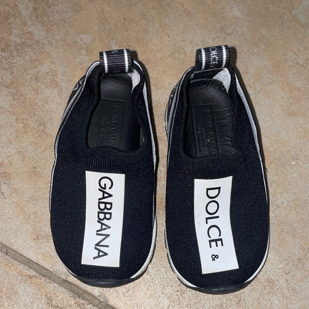 Dolce & Gabbana Black and White Sorrento slip-on sneakers with logo tape baby - Picture 7 of 7
